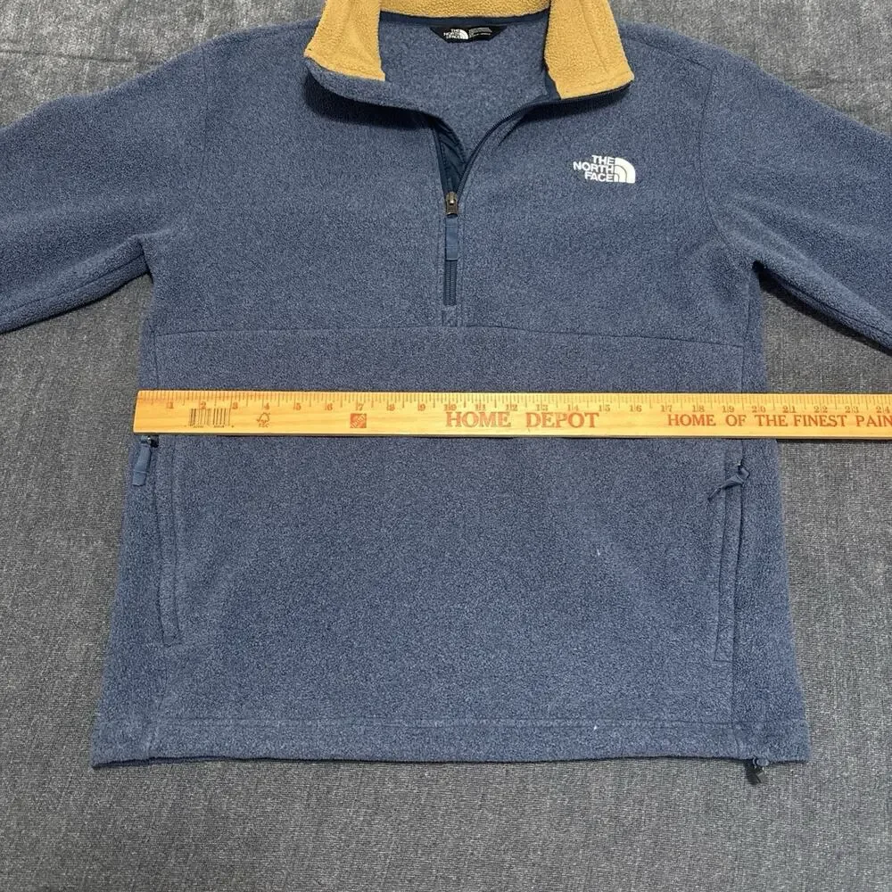 The North Face Mens Size Small Pullover 1/4 Zip Sweatshirt Fleece Blue